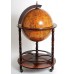 Hinged Globe Drink Cabinet 17 3/4 inches Old Nautical Map Wood Stand on Wheels 616983878934  181785224383